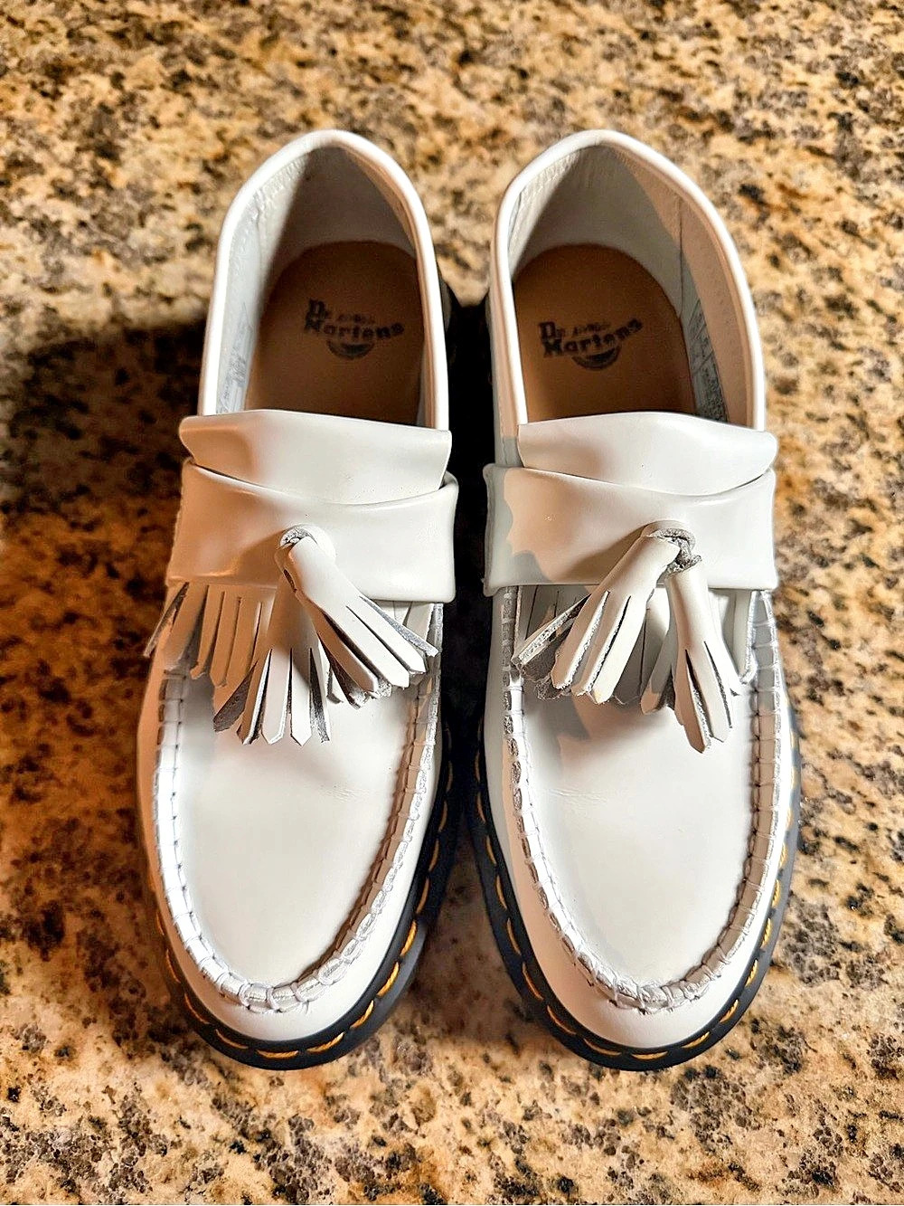 Dr. Martens Adrian Smooth Leather Tassel Loafers White